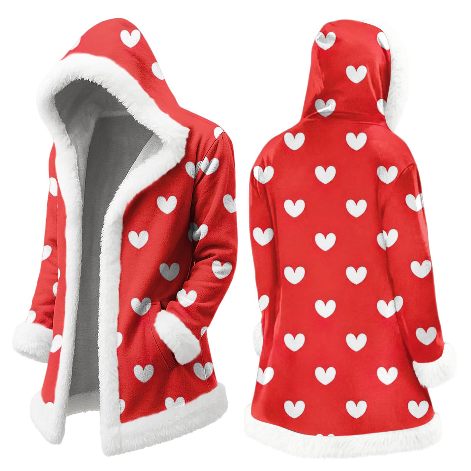 Unisex Hooded Cardigan With Pockets, Warm Outerwear XXXL