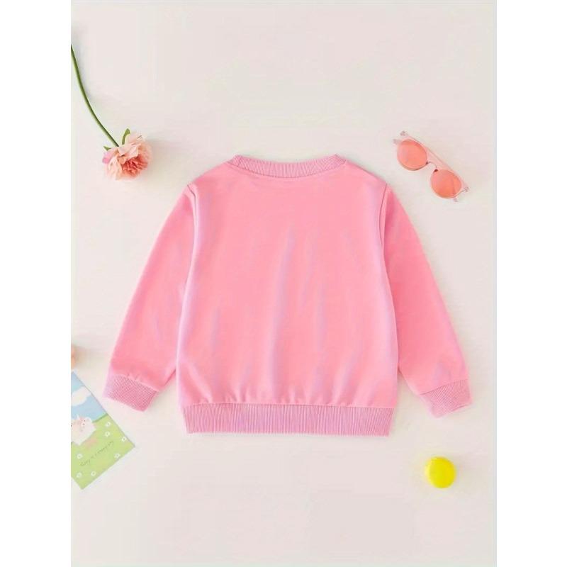 Kids Crewneck Sweatshirt, Cute Strawberry Print Long Sleeve Pullover, Autumn Winter Casual Tops