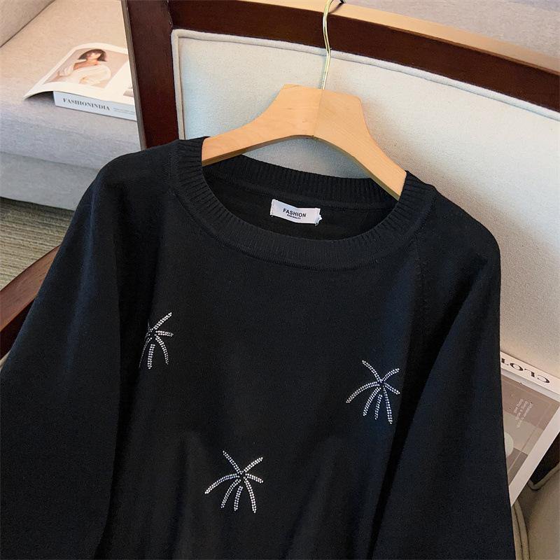 Plus Size Women's Loose Knit Pullover Sweater, Bust 150/160 Cm, Suitable for 200-350 Jin.