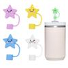 Reusable Drinking Dust Cap Silicone Straw Tips Cover Creative Silicone Straw Plug  Water Glass