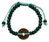 Feng Shui Chinese Coin Bracelet - Green