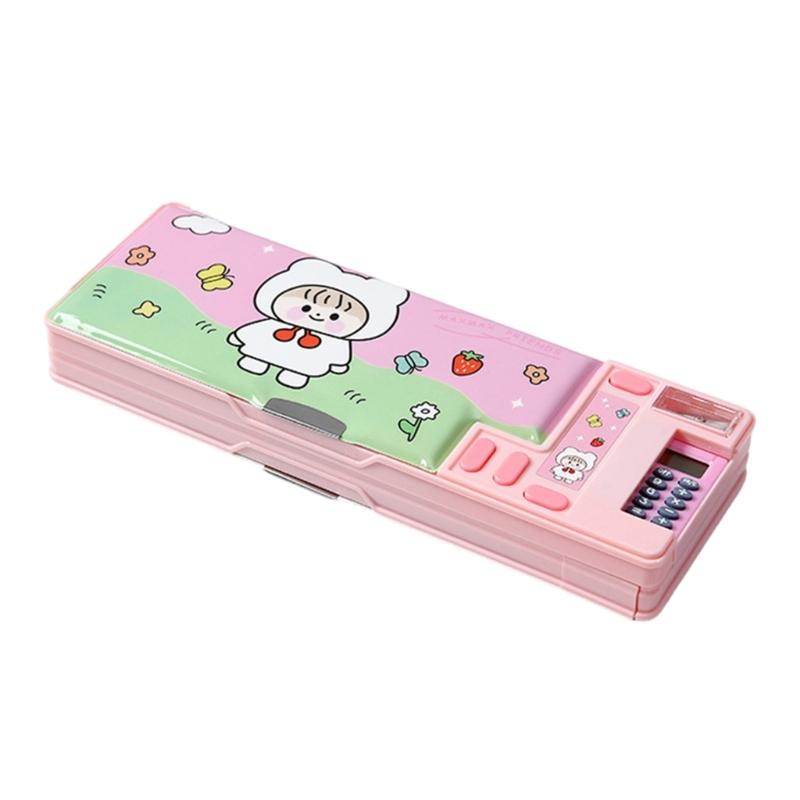 Multipurpose Pencil Box With Calculator Sharpener Large Capacity Pencil Case Cartoon Pen Holder For Student Boy Girl Kid