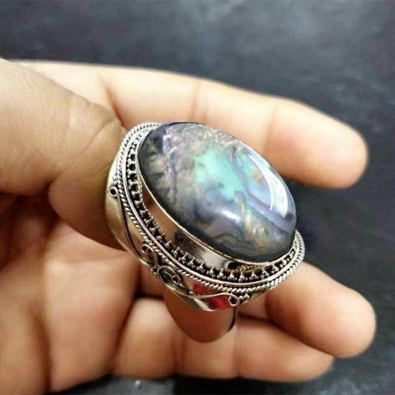 Selling Colorful Gemstones, Retro Fashionable Men'S Rings, Direct Supply Of Popular Jewelry