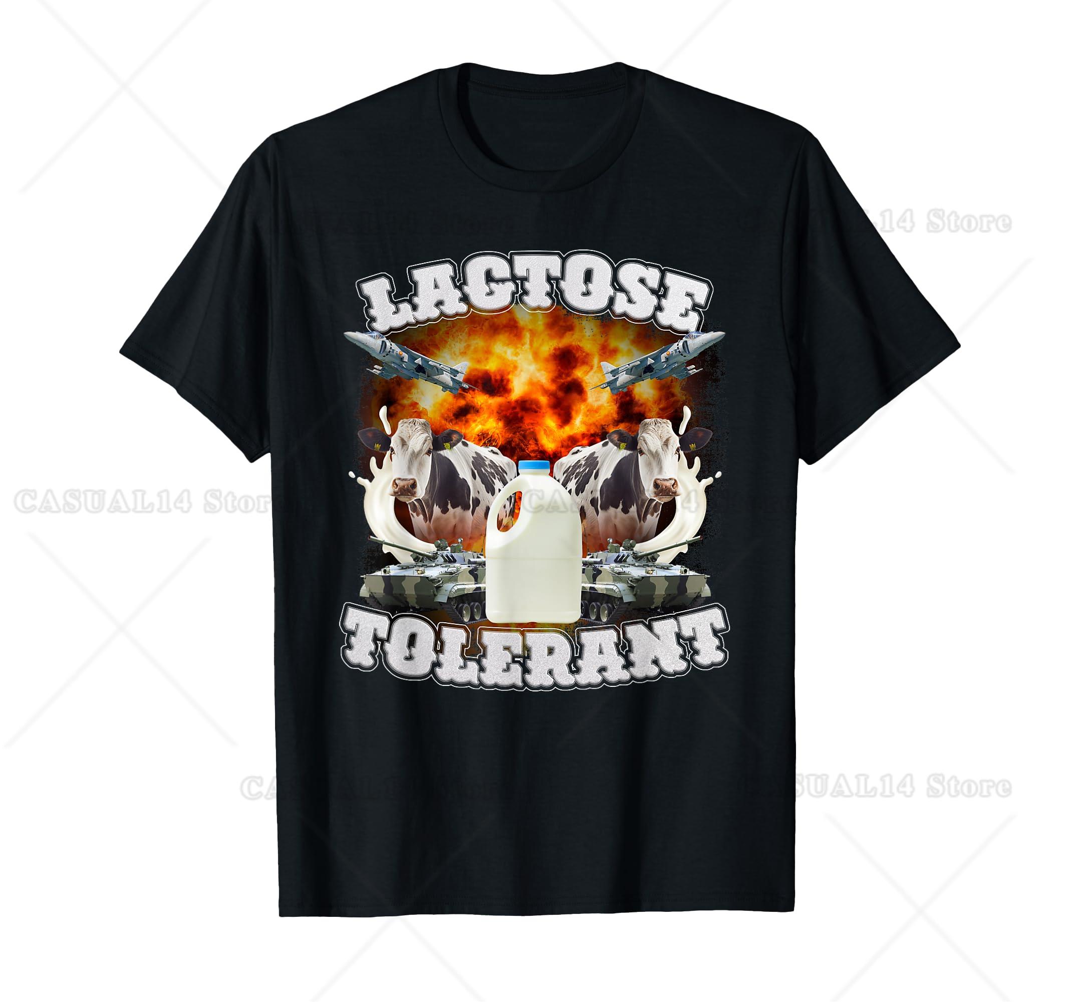 Lactose Tolerant Funny Trending Meme T-Shirt S