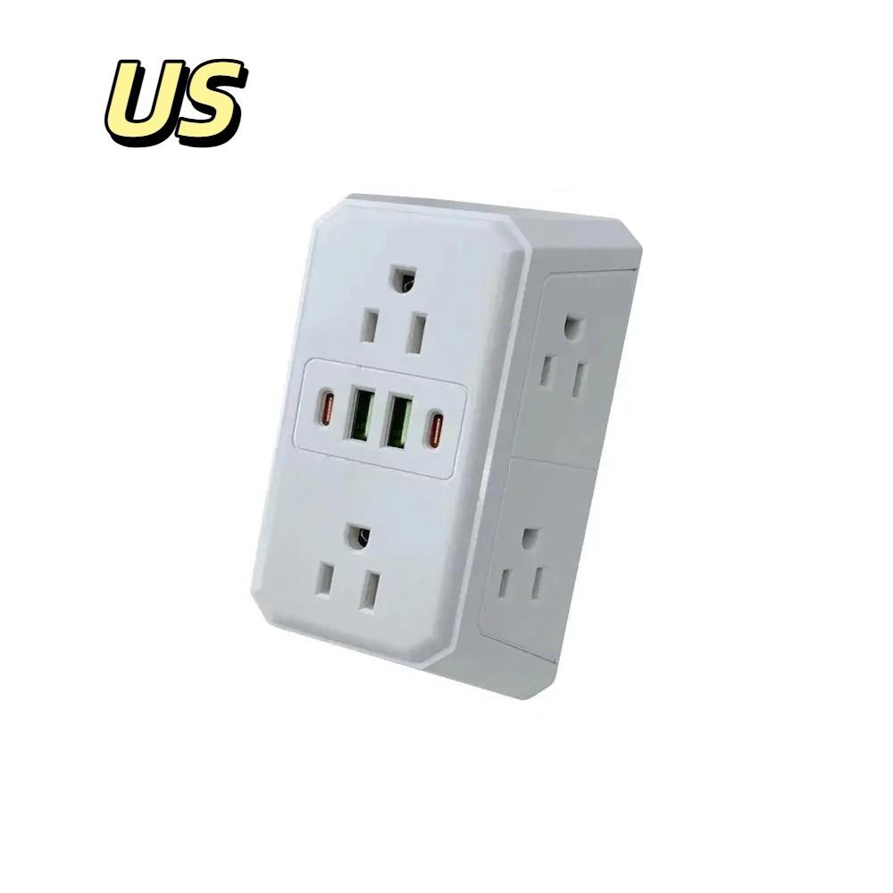 Flame-Retardant Material Multi Port Expander Multiple USB Ports USB Charger Socket for US Daily Use