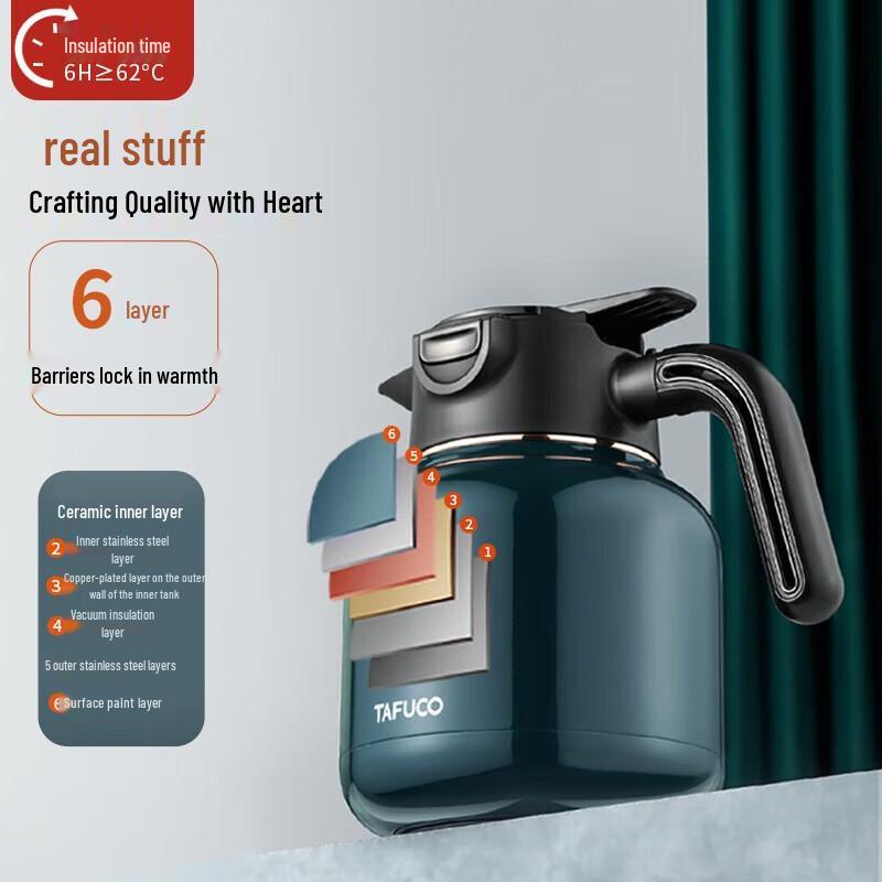 TAFUCO Large Capacity Ceramic Lined Thermos
