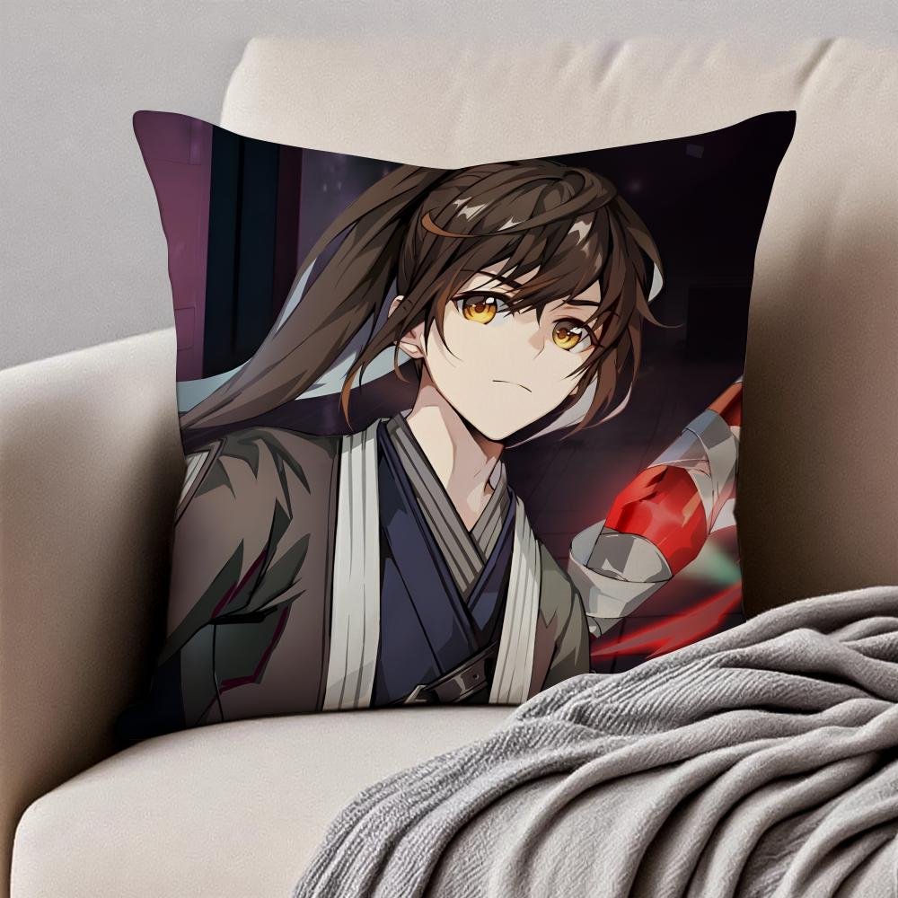 Japanese Animation TTower of Gods Cushion Cover Pillowcase Antidustmite Invisible Zipper Short Plush Sofa Cushion