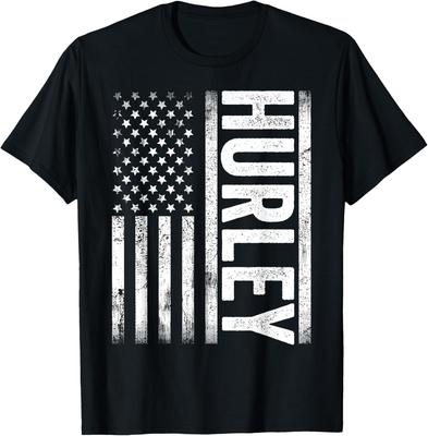 Hurley KY Vintage US Flag Retro for Men and Women Unisex T-Shirt