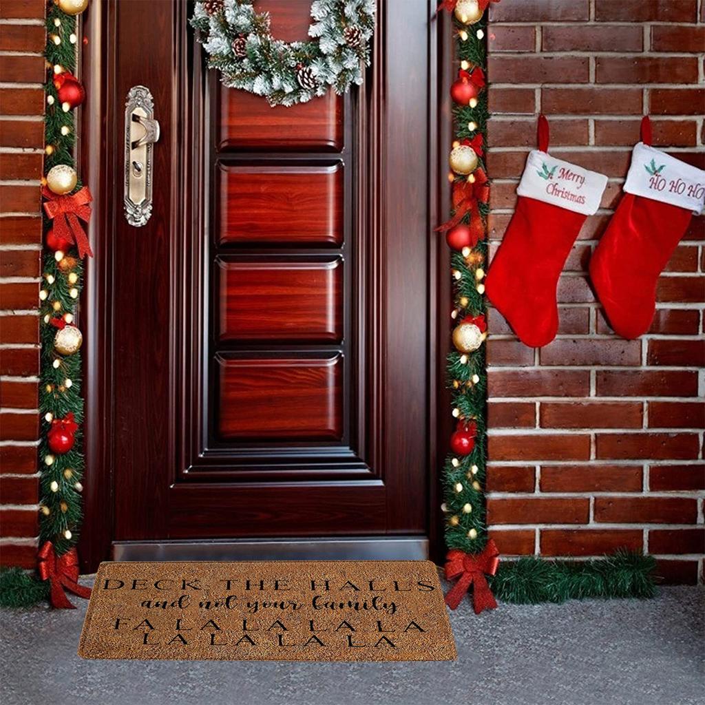 Christmas Festival Decoration Front Door Carpet Indoor Outdoor - Mat