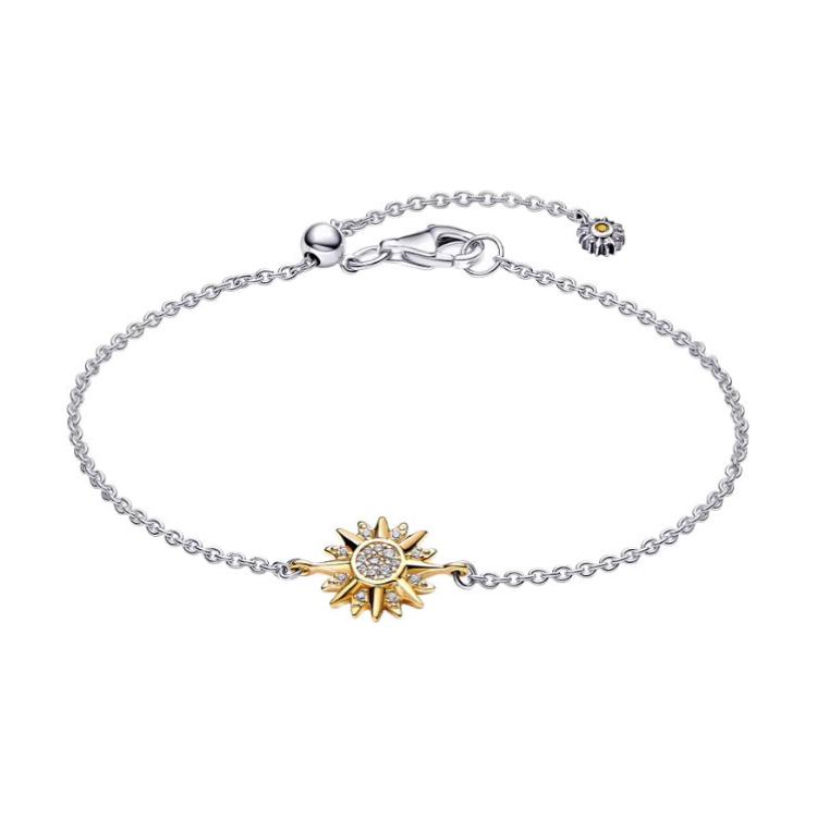 Pandora Sun Inlay Design Bracelet Women bracelet Gold 562837CO1 Box,18