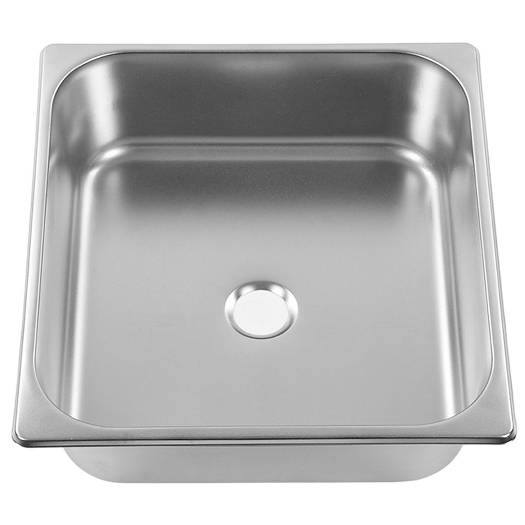 Zlewozmywak kuchenny Stal nierdzewna 304 Odporny na rdzę Szybki odpływ Kwadratowy Wpuszczany Podblatowy Jednokomorowy fo