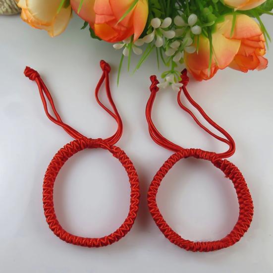 Bracelet Chinese Style Red Rope Braided Jewelry Handmade Adjustable Bangle for Unisex