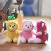 Adorable Pineapple Bear Plush Keychain Cute Short Plush Toy Bag Charm 13cm