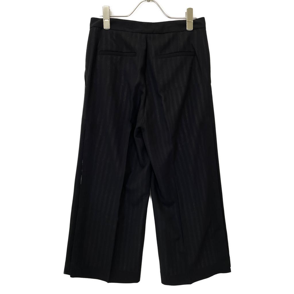 MARCO De VINCENZO MARCO DE VINCENZO 17S-MR5031-036 Black Wool Side Slit Pants Bottoms 36 Black X whiteUsed