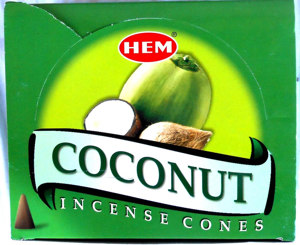 HEM Pack of 12 Boxes of 10 Coconut Incense Cones