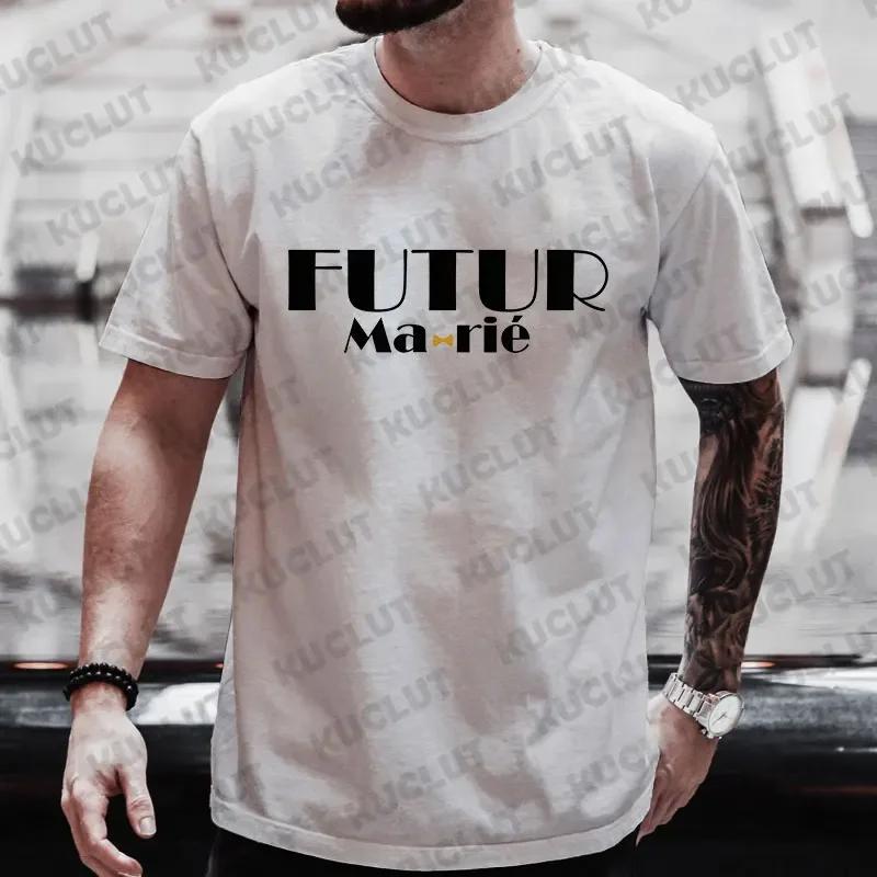 Future Groom Tops for Men Team Groom Squad T Shirt French Single Farewell Bachelor Party EVG Wedding Tshirt Groomsman Tees