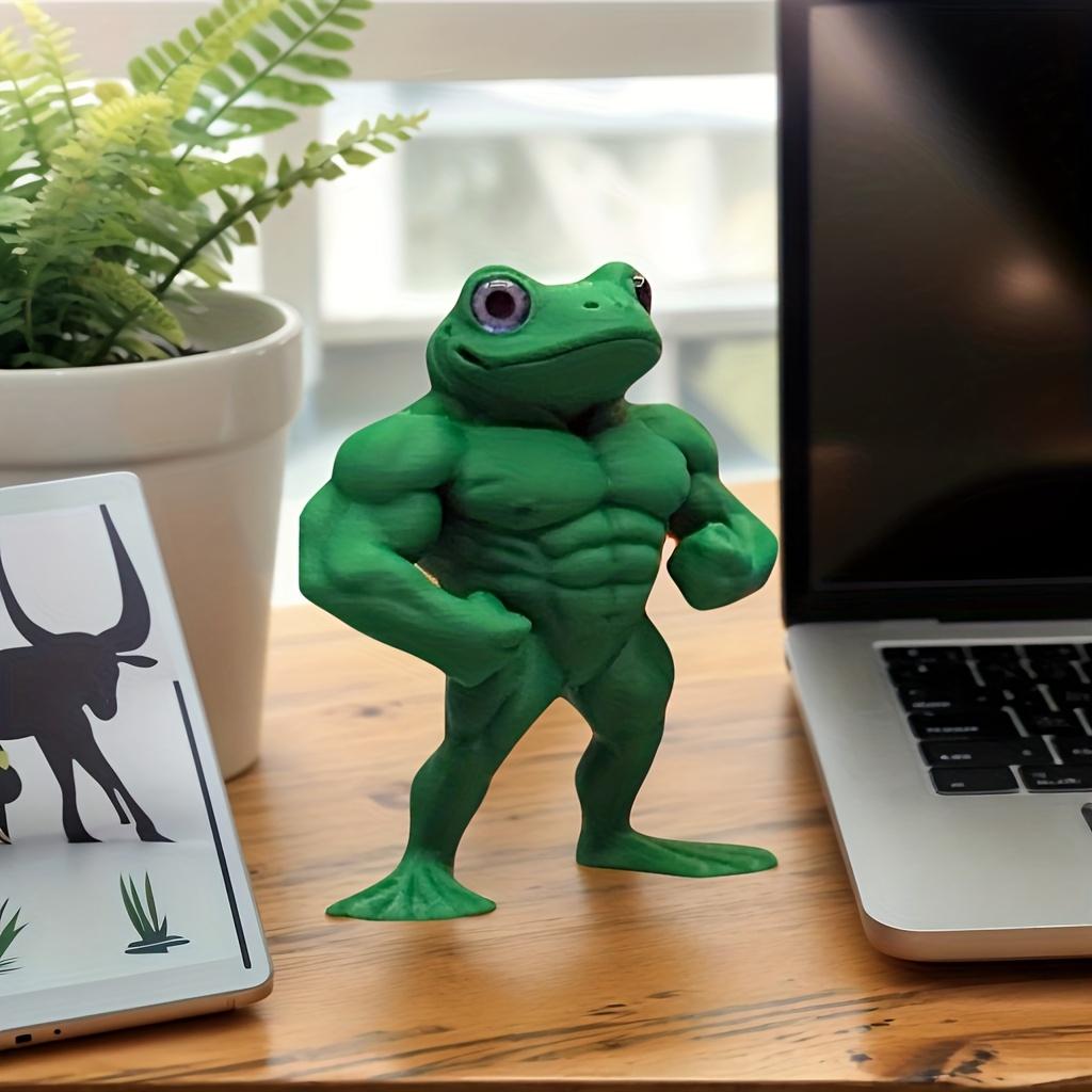 

Stylish Frog Figurine - For Home & Office Decor, Ornaments, Birthday Party Gifts, and More, Festive Decoration,Plastic зелёный