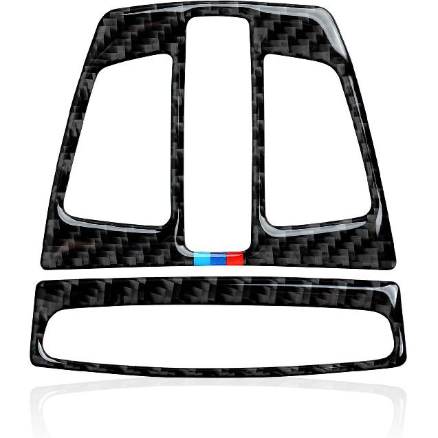 Car CD Panel Trim Center Console Cover Carbon Fiber Sticker Decal fits for BMW X5 F15 X5M F85 X6 F16 X6M F86 2014 2015 2016 2017 2018  Accessories