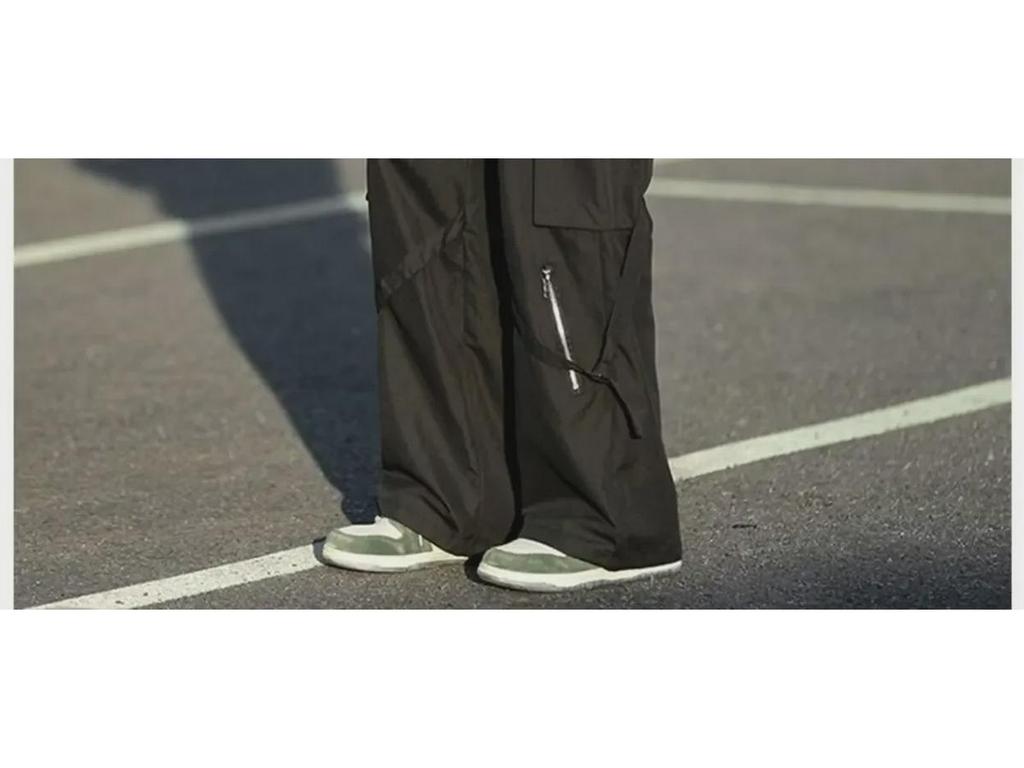 Ανδρικό Ρετρό Παντελόνι Φαρδύ Πόδι με Χαλαρή Εφαρμογή και Σχέδιο με Κορδέλες