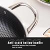 Food Grade 410 Stainless Steel Frying Pan Honeycomb Nonstick Design Double Ears Induction Gas Cooker Safe Kitchenware