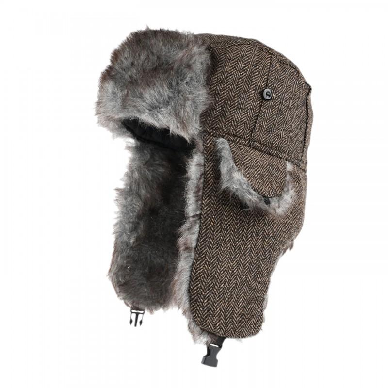 Unisex Warm Fleece Lined Military Style Hat With Ear Flaps Winter Outdoor Cap Cold Weather