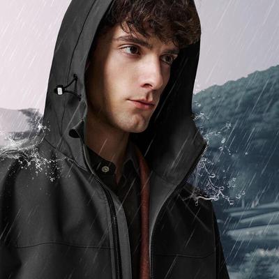 Veste à capuche imperméable haute densité pour homme Zhuangji