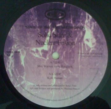 12inch Record SOLID STATE  NUCLEAR FUSION  Mrs. Warren Tours Bangkok  Kofi An SOTA009 State Of The Ar 1999 UK Dance  Electronica Used
