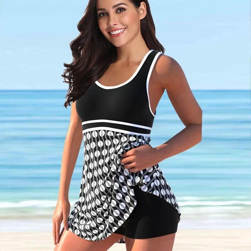2024 Kadın Yeni Tasarım Baskılı Mayo İki Parçalı Set Tankini Monokini Yaz Modası Plaj Mayoları Yüksek Bel Mayo