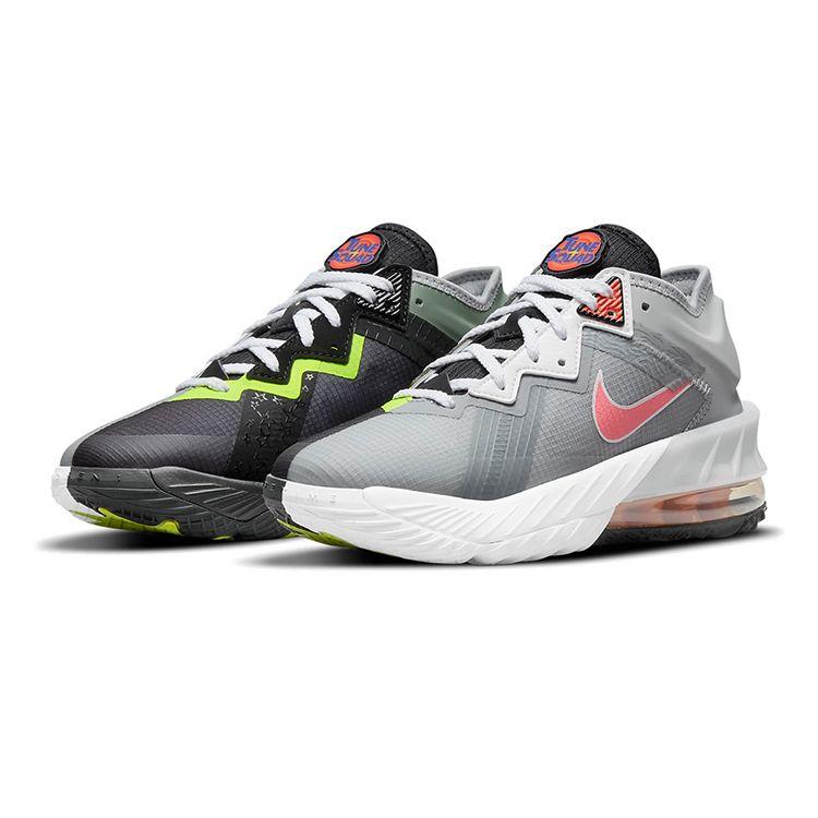 Space Jam X LeBron 18 Low GS Bugs X Nike Marvin Kids Sneakers Grey Light-Smoke-Grey Black DJ3760-005