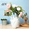 Resin Flower Vase Heart Shaped Vases, Vase, Creative Holder, Modern Art Decorative Style for Home Wedding Valentine Gift Desktop Living Room