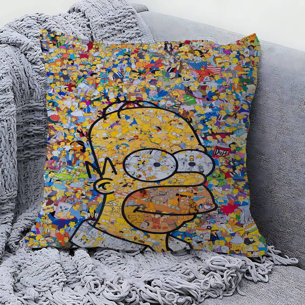 Cartoon The S-Simpsons Pillow Gift Home Office Decoration Pillow Bedroom Sofa Car Cushion CoverPillow Case