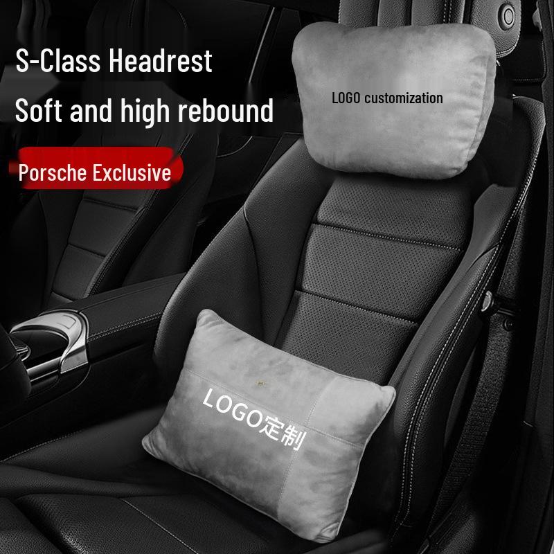 

Porsche Luxury Neck and Lumbar Support Cushion Set Headrest: 1 piece червоний