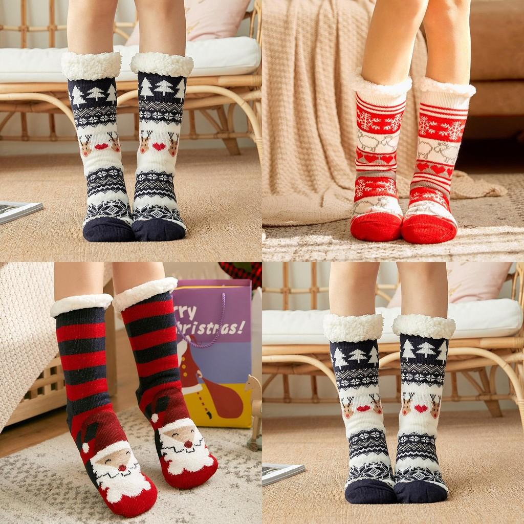 Cozy Christmas Slipper Socks With Luxurious Faux Fleece Lining For Family Comfort