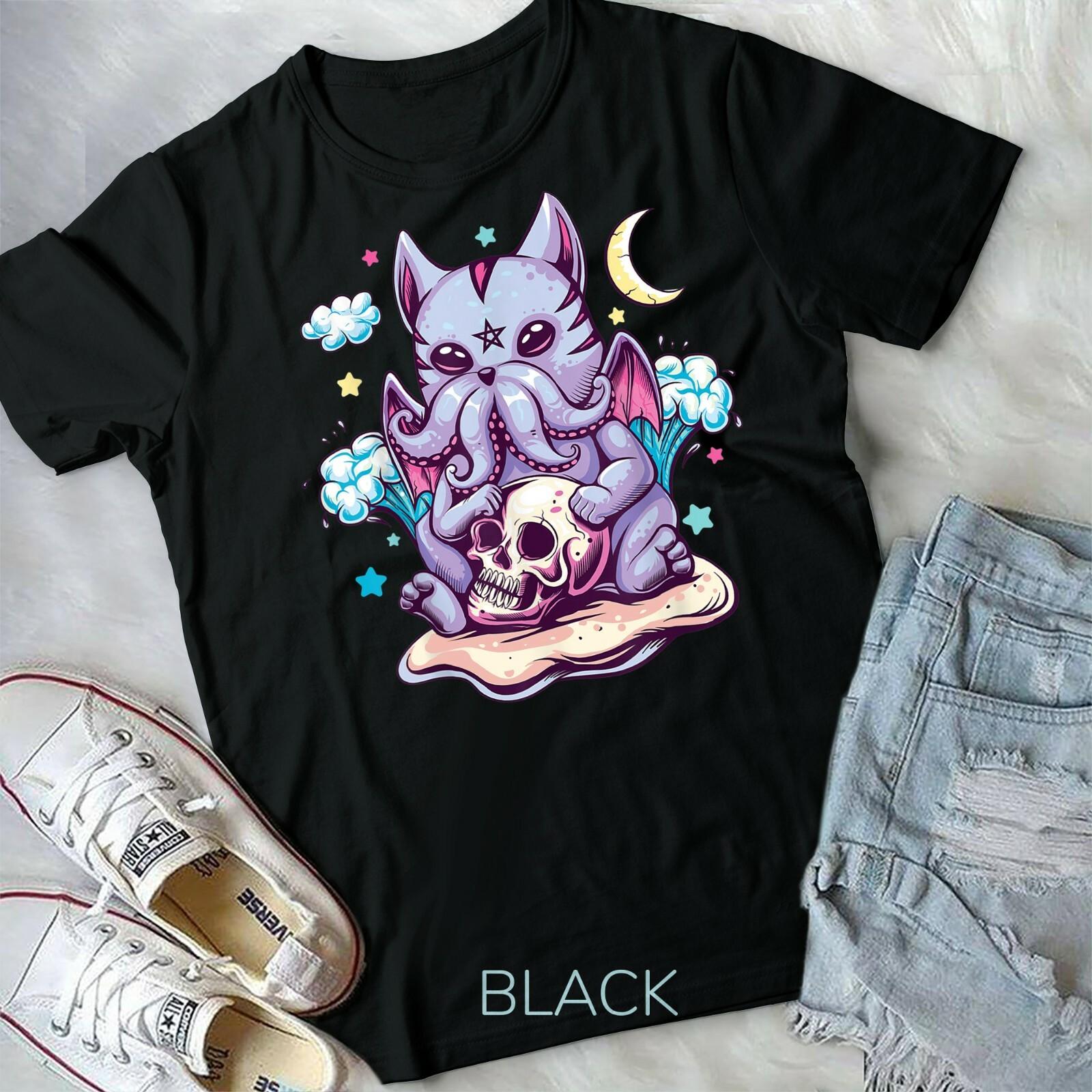 Kawaii Pastel Goth Cute Creepy Creature Skull Demon Menhera Unisex Form T-shirt M