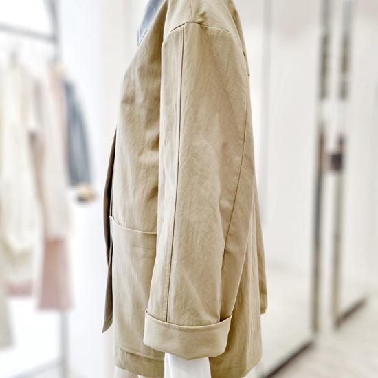 Color-Block Collar Single Half-Jumper YW5MM407