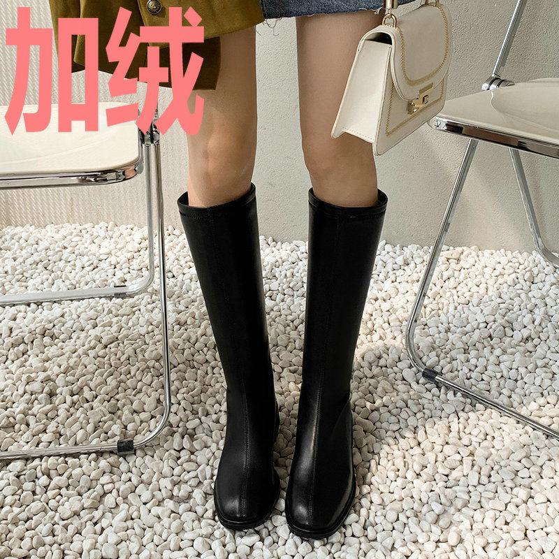 Korean version of versatile boots children's autumn new thin single boots knight boots high boots elastic boots long boots