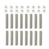 16set Hexagonal Flange Anti Lock Nut Stainless Steel Bolts Exhaust Manifold Header Stud Kit For Ford F150 4.6/5.4L V8