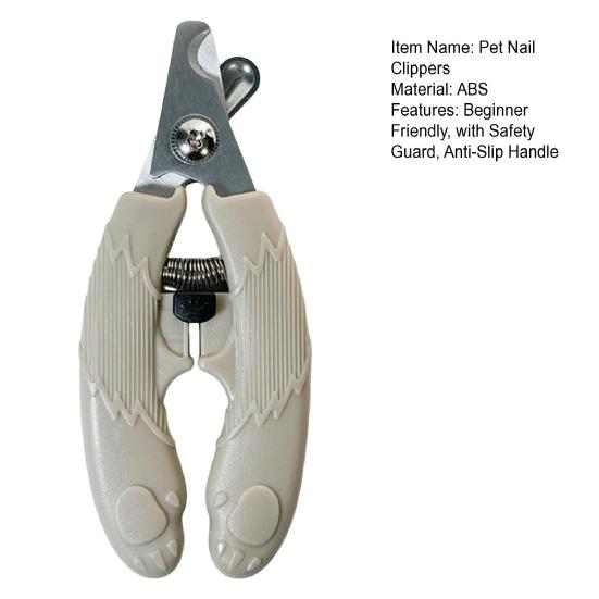 Feder-Tiernagelknipser Edelstahlklinge Hundennagelschneider Katzennagelschere mit Sicherheitsanschlag zur Vermeidung von Überkürzung für sicheres präzises Schneiden