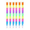 Gift Creative Rainbow Multifunctional Building Block Changing and Deformable 8 Section Pencil Student Prize Stationery Wholesale
