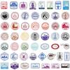 10/30/50 Stück Transparente Retro Stempel Graffiti Aufkleber Wasserdicht DIY Skateboard Koffer Notiz Vintage Dekoration Aufkleber Spielzeug