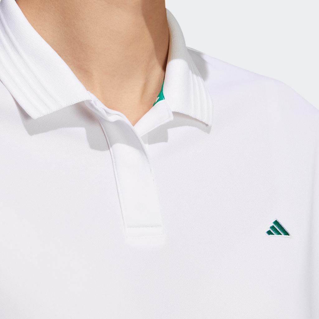 Adidas Aeroready Loose-Fit Polo Shirt Solid Color Logo Embroidery Short Sleeve Women Tops White HT0032