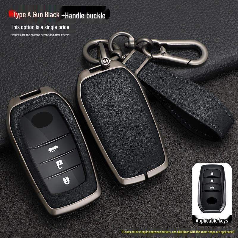Toyota RAV4 Smart Key Zinc Alloy Leather Protective Case