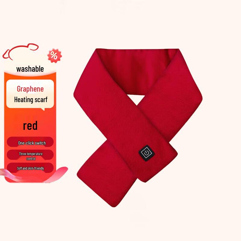Intelligent Graphene Heating Scarf One Size красный
