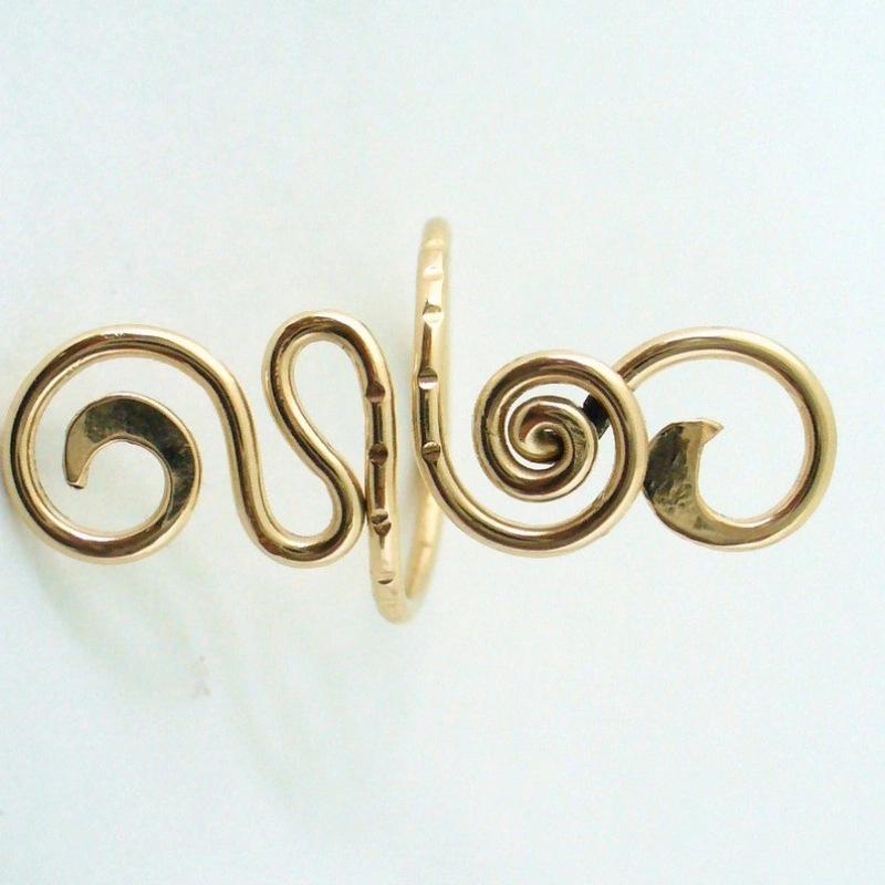 Hai Rao 2024 Minimalist Copper Adjustable Toe Ring - Eco-Friendly