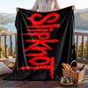 Warm Flannel Blanket Slipknot Pattern, Lightweight Comfortable Throw Blanket for Bed Sofa Use