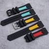 22mm Soft Breathable Two-Tone Rubber Universal Watchband For TAG Strap For HEUER MONACO CARRERA Watch Band Bracelet Pin Buckle