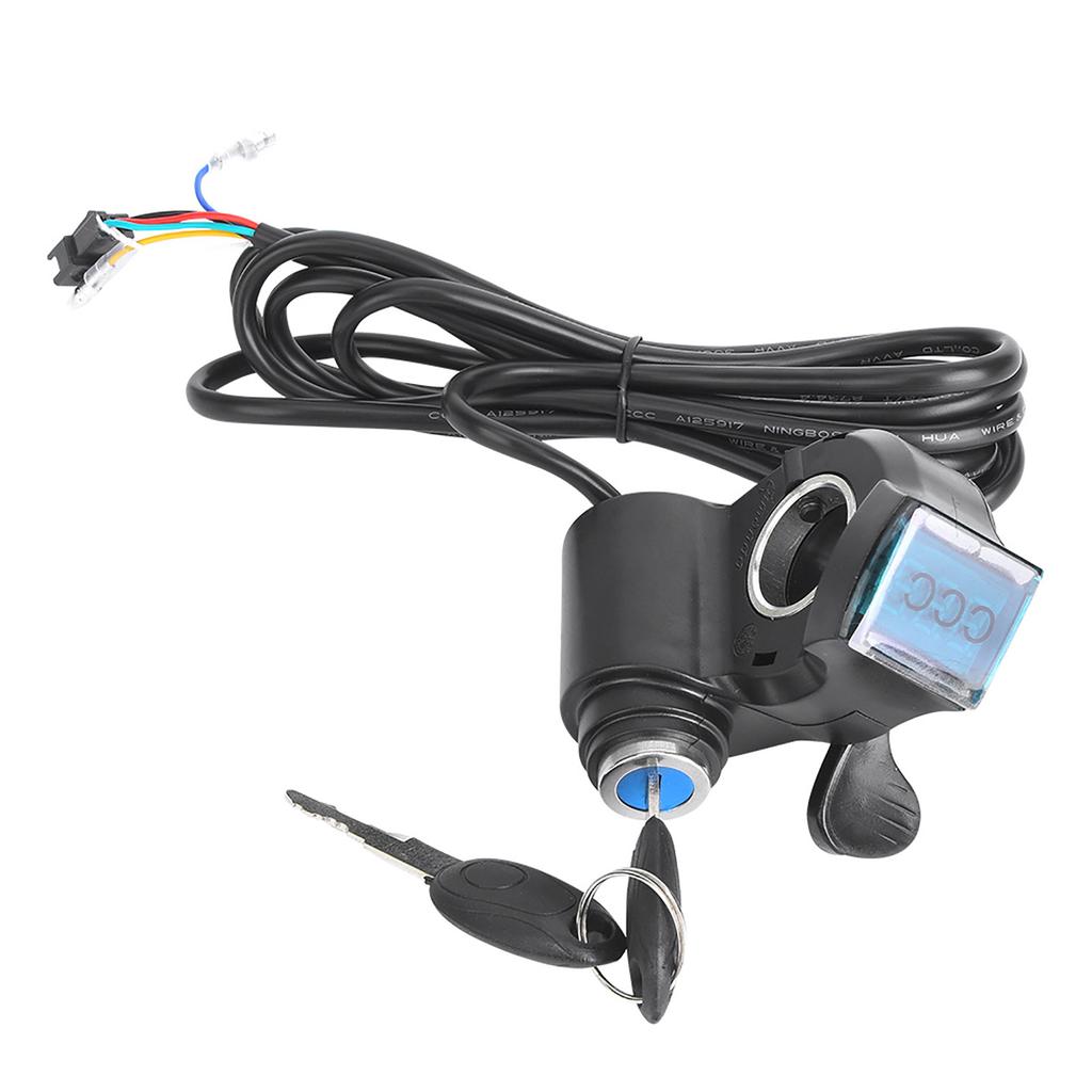 E‑Bike Thumb Throttle LCD Display Digital Battery Voltage Power Switch for Electric Vehicle