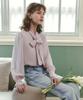 ZEROSTREET [4 Colors] New Tie Blouse