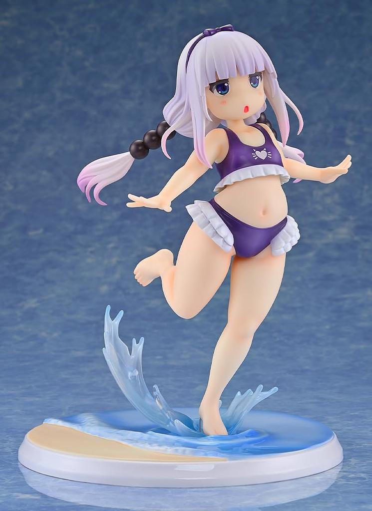 Kaitendo Miss Dragon Maid Kanna Kamui Beach Swimsuit Plastic Scale Complete Figure [] Kobayashi's Ver. [Purple] 1/6 Pre-painted