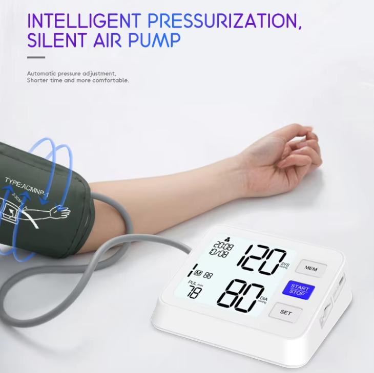 Digital Blood Pressure Monitor Electric Tensiometer Smart Sphygmomanometer Upper Arm Blood Pressure Machine Plastic